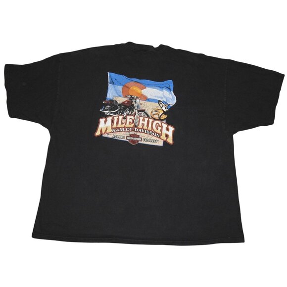 Vintage Harley-Davidson Motorcycles Mile High Denver T-Shirt 5XL Made in USA - Picture 1 of 6